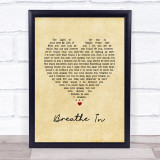 Ward Thomas Breathe In Vintage Heart Song Lyric Print