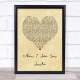 Bad English When I See You Smile Vintage Heart Song Lyric Quote Print