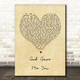 Blake Shelton God Gave Me You Vintage Heart Song Lyric Quote Print