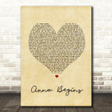 Counting Crows Anna Begins Vintage Heart Song Lyric Quote Print