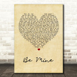David Gray Be Mine Vintage Heart Song Lyric Quote Print