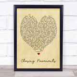Chasing Pavements Adele Vintage Heart Quote Song Lyric Print