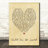 Could You Be Loved Bob Marley Vintage Heart Quote Song Lyric Print