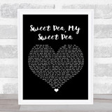 Paul Weller Sweet Pea, My Sweet Pea Black Heart Song Lyric Print
