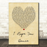 Lee Ann Womack I Hope You Dance Vintage Heart Song Lyric Quote Print