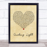 Mumford & Sons Guiding Light Vintage Heart Song Lyric Quote Print