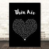 Pearl Jam Thin Air Black Heart Song Lyric Print