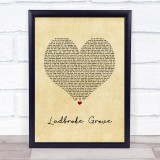 AJ Tracey Ladbroke Grove Vintage Heart Song Lyric Print