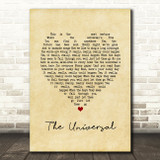 Blur The Universal Vintage Heart Song Lyric Print