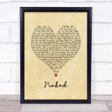 Bodeans Naked Vintage Heart Song Lyric Print