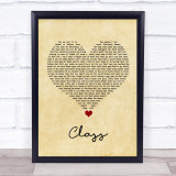 Class The LaFontaines Vintage Heart Song Lyric Print