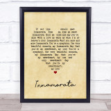 Dean Martin Innamorata Vintage Heart Song Lyric Print