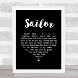 Petula Clark Sailor Black Heart Song Lyric Print