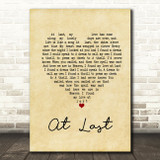 Ella Fitzgerald At Last Vintage Heart Song Lyric Print