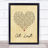 Ella Fitzgerald At Last Vintage Heart Song Lyric Print