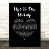 Barclay James Harvest Life Is For Living Black Heart Song Lyric Print