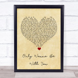 Hootie & The Blowfish Only Wanna Be With You Vintage Heart Song Lyric Print