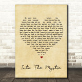 Van Morrison Into The Mystic Vintage Heart Song Lyric Quote Print