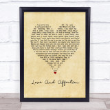 Joan Armatrading Love And Affection Vintage Heart Song Lyric Print