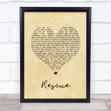 Lauren Daigle Rescue Vintage Heart Song Lyric Print