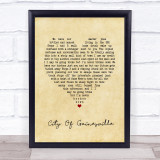 Less Than Jake City Of Gainesville Vintage Heart Song Lyric Print