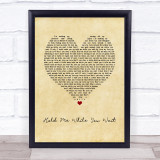 Lewis Capaldi Hold Me While You Wait Vintage Heart Song Lyric Print