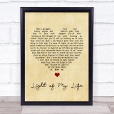 Louise Redknapp Light of My Life Vintage Heart Song Lyric Print