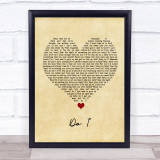 Luke Bryan Do I Vintage Heart Song Lyric Print