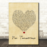 Orson No Tomorrow Vintage Heart Song Lyric Print