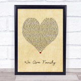 Sister Sledge We Are Family Vintage Heart Song Lyric Print