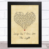 Creedence Clearwater Revival Long As I Can See The Light Vintage Heart Song Lyric Music Art Print