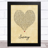 Dan + Shay Sway Vintage Heart Song Lyric Music Art Print