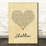 Dash Berlin feat. Roxanne Emery Shelter Vintage Heart Song Lyric Music Art Print