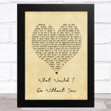 Drew Holcomb and the Neighbors What Would I Do Without You Vintage Heart Song Lyric Music Art Print