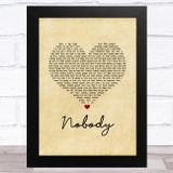Dylan Scott Nobody Vintage Heart Song Lyric Music Art Print