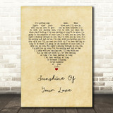 Eric Clapton Sunshine Of Your Love Vintage Heart Song Lyric Music Art Print
