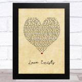 Amy Lee Love Exists Vintage Heart Song Lyric Music Art Print