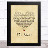 Garth Brooks The River Vintage Heart Song Lyric Music Art Print