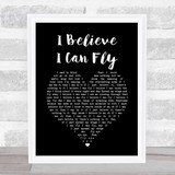 R Kelly I Believe I Can Fly Black Heart Song Lyric Print