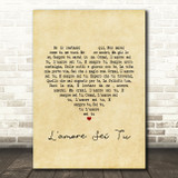Katherine Jenkins L'amore Sei Tu (I Will Always Love You) Vintage Heart Song Lyric Music Art Print