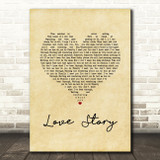 Layo & Bushwacka! Love Story Vintage Heart Song Lyric Music Art Print