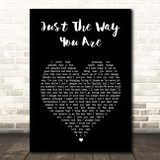 Barry White Just The Way You Are Black Heart Song Lyric Print