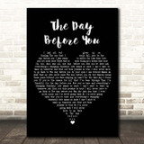 Rascal Flatts The Day Before You Black Heart Song Lyric Print