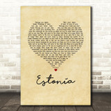Marillion Estonia Vintage Heart Song Lyric Music Art Print