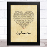 Marillion Estonia Vintage Heart Song Lyric Music Art Print