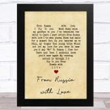 Matt Monro From Russia with Love Vintage Heart Song Lyric Music Art Print