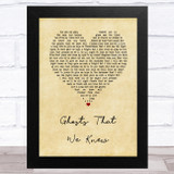 Mumford & Sons Ghosts That We Knew Vintage Heart Song Lyric Music Art Print