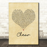 NEEDTOBREATHE Clear Vintage Heart Song Lyric Music Art Print