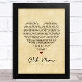Neil Young Old Man Vintage Heart Song Lyric Music Art Print