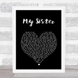 Reba McEntire My Sister Black Heart Song Lyric Print